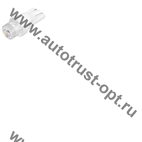 SKYWAY Автолампа диод W5W (T10, 194) W2.1x9.5d  12V  1SMD 1-конт 2W  бел, пакет с подвесом (в уп10шт