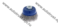 ТУНДРА Щетка металлическая для УШМ, "чашка", М14, 75 мм