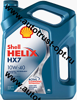 Shell Helix HX7 10W-40 SN/CF (A3/B4, п/синт), моторное масло,  4л