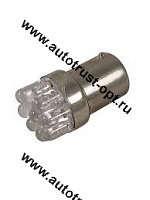 KS Лампа светодиодная 24V 5W BA15s (1конт) 9 диодов, белая (габариты, подсветка номера)