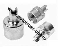 Колпачок на нипель декоративный, хром-металл с ключом