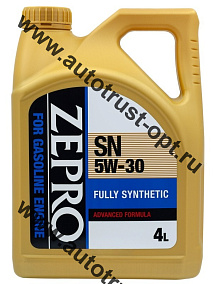 Масло моторное ZEPRO GASOLINE F-S 5W30 SN 4л синтетическое