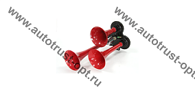 АТ Сигнал трехрожковый  24V / 3A  (165/230/300 мм, D=90 мм, цвет красный) 