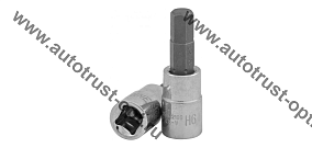 THORVIK Насадка торцевая 1/2"DR с вставкой-битой шестигранной, H10, 55мм jonnesway