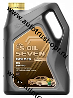 Масло моторное S-OIL GOLD #9 5W40 API SN/CF (универсальное, синт)  4л