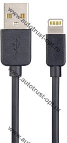 PERFEO Кабель USB A вилка - Lightning вилка, 2.4A, черный, длина 1 м, ONE ( I4603 )