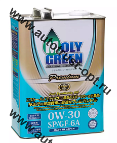 Масло моторное MolyGreen Premium 0W30 SP/GF-6A 4л