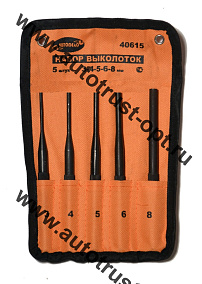"Автодело"  Набор выколоток 5шт.(3-8мм.в сумке)(40615)