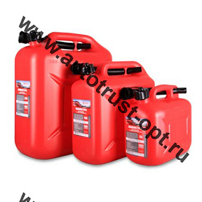 3ton Канистра PROFI  5л КРАСНАЯ для топлива в комплекте с крышкой и лейкой