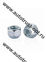 Гайка М 12*1,50*17 открытая, конус (без бурта), цинк, ключ 21