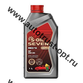 Масло моторное S-OIL RED #9 5W30 API SP/GF6A (бензин, синт)  1л