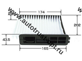 KITTO Фильтр салонный AC-208C (УГОЛЬНЫЙ, B7200-ED000)
