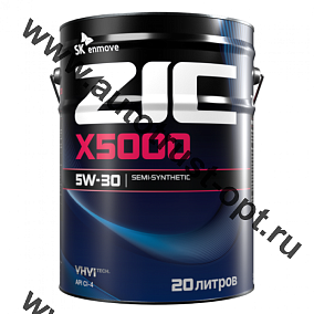 Масло моторное ZIC X5000 5W30 API CI-4 (дизель, п/синт) 20л