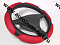 IGG Оплетка на руль "air mesh" 6 подушек черный + красный (М)