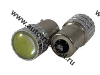 KS Лампа светодиодная 12V 21W BA15s (1конт), COB-ML диод, белая (поворот, стоп-сигнал)