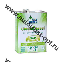Масло моторное MolyGreen Clean Diesel 5W30  DL-1   4л 