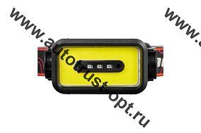 FOCUSray Фонарь налоб. акку 18650 1200 мАН, 3,7V, встроен.,сенсор, индикатор зарядки 3W COB 1/180