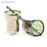KS Лампа светодиодная 24V 5W BA15s (1конт) 9 SMD диодов, белая (габариты, подсветка номера)