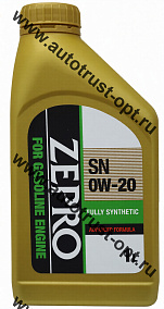 Масло моторное ZEPRO GASOLINE F-S 0W20 SN 1л синтетическое