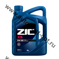 Масло моторное ZIC X5  5W30 API SQ, ILSAC GF-6, GM Dexos1 Gen2 (бензин, п/синт.) 4л  