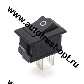 Выключатель клавишный квадратный  ON-OFF Mini  без подсветки "Black" (2-х контактный )