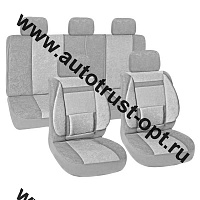 SKYWAY Чехлы сиденья Protect Plus-10 вельвет 11 предм.  Серый S01301075