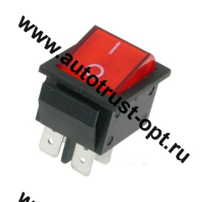 Выключатель клавишный квадратный  ON-OFF Mini  без подсветки "RED" (2 -х  контактный )