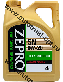 Масло моторное ZEPRO GASOLINE F-S 0W20 SN 4л синтетическое