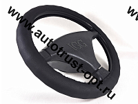 IGG Оплетка на руль 1000.2 (экокожа, черный (волна), М 37-39 см) 