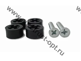 AB0232 Проставки под рамку номера с винтами, короткие 20 мм, к-т 2шт/под перед номер Дельта-Про