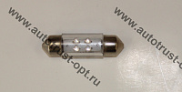 Светодиод 12V T11x36 S8,5 4LED BLUE (AC12-10) Маяк