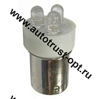Светодиод 12V T15 3LED BA15S WHITE (A12-10) Маяк