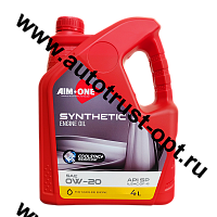 AIM-ONE Fully Synthetic Engine Oil 0W-20, SP/GF-6, 4л (синтетическое моторное масло)
