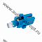Светодиод 12V T5 BAX8,7D с патроном BLUE (A12-1,2бц, панель приборов) Маяк