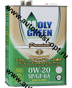 Масло моторное MolyGreen Premium 0W20 SP/GF-6A  4л
