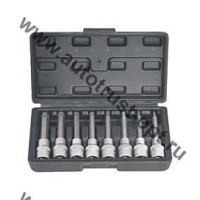 "Автодело"  Набор головок 1/2" вставка Torx 8пр в кейсе (Т20-Т60 L=100mm) (39600)  