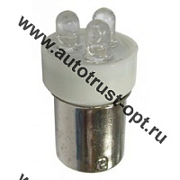 Светодиод 12V T15 3LED BA15S WHITE (A12-10) Маяк