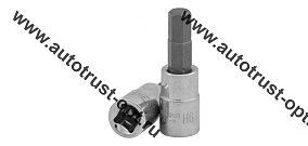 THORVIK Насадка торцевая 1/2"DR с вставкой-битой шестигранной, H10, 55мм jonnesway