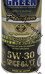 Масло моторное MOLYGREEN PREMIUM 5W30 SP/GF-6A/CF 20л