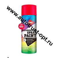 AIM-ONE Краска-спрей флуоресцентная красная 450 мл (аэрозоль) SPF-RD1001