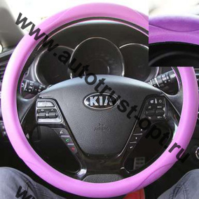 AUTOPILOT Оплетка на руль силикон Модель №3 (M 35-40,  цвет Фиолетовый)