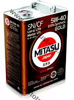 Масло моторное MITASU GOLD LL SN/CF  5W40  4л синтетическое универсальное MJ107/4