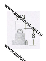 А 14V 60 mA T3 с патроном "Koito" (1562)