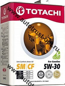 Масло моторное TOTACHI Eco Gasoline Semi-Synthetic SN/CF  5W30 4л