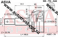 ASVA Шрус наружный 23*56*27 NS-TNA44