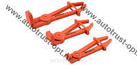 "Автодело"  Зажимы для шлангов изогнутые 90гр D 17-25-38мм с фиксатором (набор 3 шт)