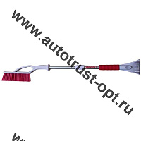 SKYWAY S07801016 Щетка от снега со скребком 80-100 см с телескопической ручкой,с распушенной щетиной