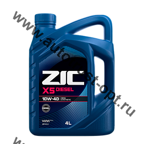 Масло моторное ZIC X5 Diesel 10W40 API CI-4/SL (дизель, п/синт)  4л