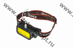 FOCUSray Фонарь налобный акку 18650 1200 мАН  3,7V, диод COB 3W