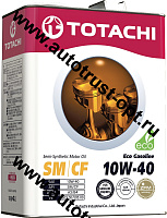 Масло моторное TOTACHI Eco Gasoline Semi-Synthetic SN/CF  10W-40   4л